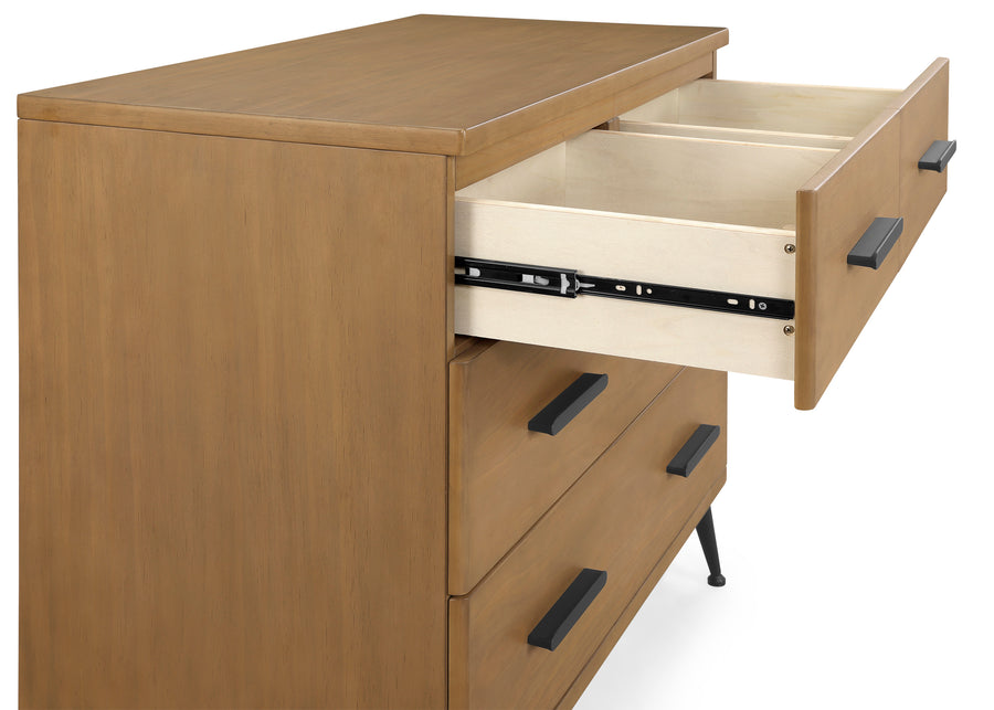 Acorn with Matte Black (786) 16-Sloane 4 Drawer Dresser with Changing Top and Interlocking Drawers