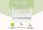 Bianca White with Textured Almond (1508) 4-Madeline 4-in-1 Convertible Crib