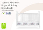 Bianca White with Textured Almond (1508) 8-Madeline 4-in-1 Convertible Crib
