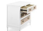 Bianca White with Textured Almond (1508) 4-Madeline 4 Drawer Dresser with Changing Top and Interlocking Drawers