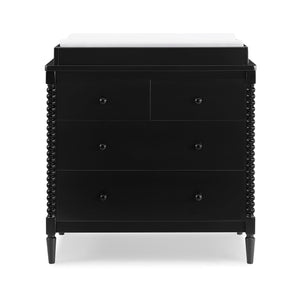 DCB: Black (001) 6-Saint 4 Drawer Dresser with Changing Top and Interlocking Drawers
