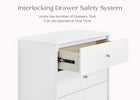 Bianca White (130) 7-Lily 3 Drawer Dresser with Interlocking Drawers