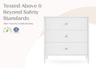 Bianca White (130) 4-Lily 3 Drawer Dresser with Interlocking Drawers