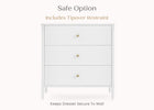 Bianca White (130) 8-Lily 3 Drawer Dresser with Interlocking Drawers