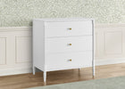 Bianca White (130) 1-Lily 3 Drawer Dresser with Interlocking Drawers
