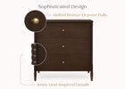 Walnut Espresso (1324) 16-Lily 3 Drawer Dresser with Interlocking Drawers