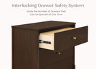 Walnut Espresso (1324) 17-Lily 3 Drawer Dresser with Interlocking Drawers