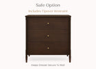 Walnut Espresso (1324) 18-Lily 3 Drawer Dresser with Interlocking Drawers