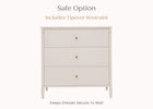 Soft Beige (1560) 24-Lily 3 Drawer Dresser with Interlocking Drawers