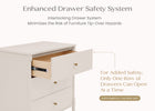 Soft Beige (1560) 23-Lily 3 Drawer Dresser with Interlocking Drawers