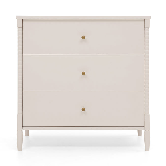 DCB: Soft Beige (1560) 27-Lily 3 Drawer Dresser with Interlocking Drawers