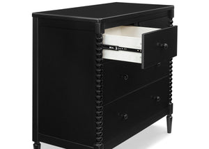 Black (001) 4-Saint 4 Drawer Dresser with Changing Top and Interlocking Drawers