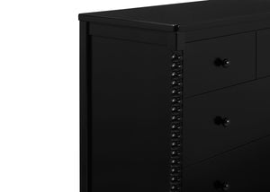 Black (001) 5-Saint 4 Drawer Dresser with Changing Top and Interlocking Drawers