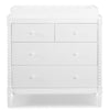 DCB: Bianca White (130) 29-Saint 4 Drawer Dresser with Changing Top and Interlocking Drawers