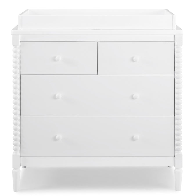 DCB: Bianca White (130) 29-Saint 4 Drawer Dresser with Changing Top and Interlocking Drawers