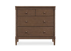 Teak Brown (1526) 10-Saint 4 Drawer Dresser with Changing Top and Interlocking Drawers
