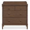 DCB: Teak Brown (1526) 15-Saint 4 Drawer Dresser with Changing Top and Interlocking Drawers
