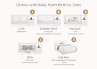 Bianca White (130) 3-Alice 5-in-1 Convertible Crib and Changer