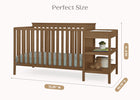 Chestnut (836) 7-Ellie 5-in-1 Convertible Crib and Changer