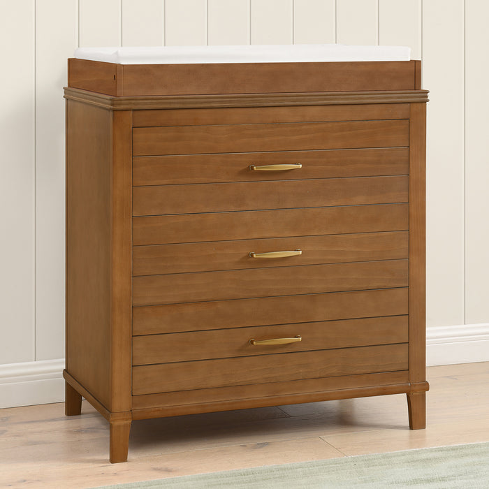 W137430 836 Phoebe 3Drawer Dresser Chestnut Lifestyle 101 3-Phoebe 3 Drawer Dresser with Interlocking Drawers