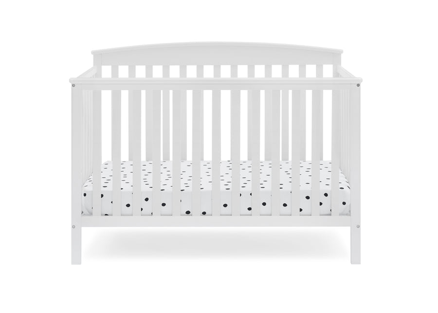 Bianca White (130) 26-Hanover 6-in-1 Convertible Baby Crib