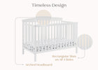 Bianca White (130) 23-Hanover 6-in-1 Convertible Baby Crib