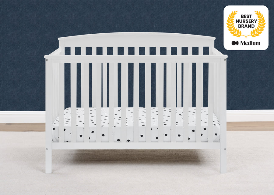 Bianca White (130) 19-Hanover 6-in-1 Convertible Baby Crib