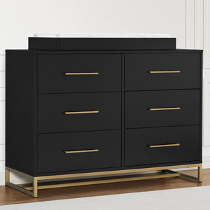 Jade 6 Drawer Dresser with Interlocking Drawers 4