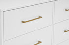 Bianca White with Melted Bronze (186) 5-Jade 6 Drawer Dresser with Interlocking Drawers
