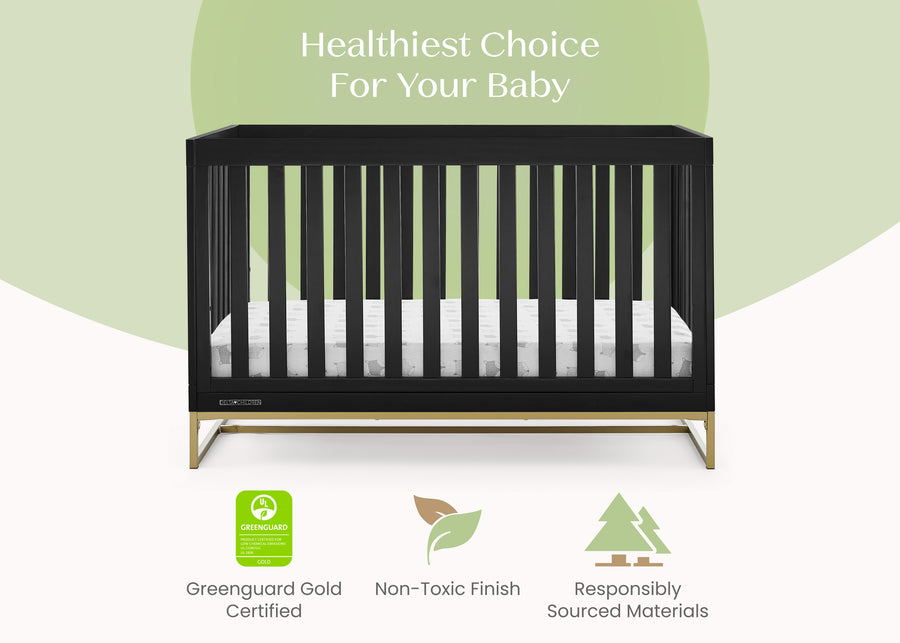 Ebony with Melted Bronze (1500) 20-Jade 4-in-1 Convertible Crib
