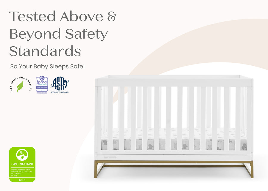 Bianca White with Melted Bronze (186) 8-Jade 4-in-1 Convertible Crib