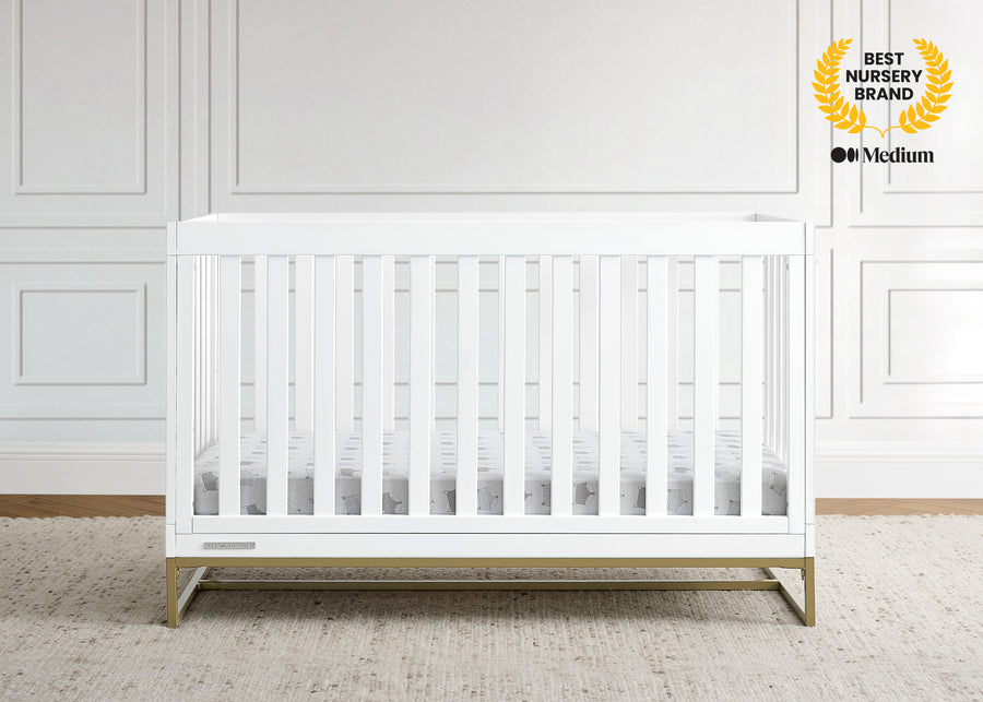 Bianca White with Melted Bronze (186) 2-Jade 4-in-1 Convertible Crib