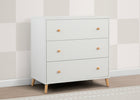 Bianca White with Natural (123) 8-Essex 3 Drawer Dresser with Interlocking Drawers