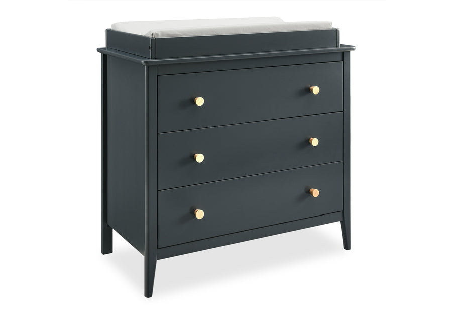 Charcoal Grey with Natural (1410) 6-Casey 3 Drawer Dresser