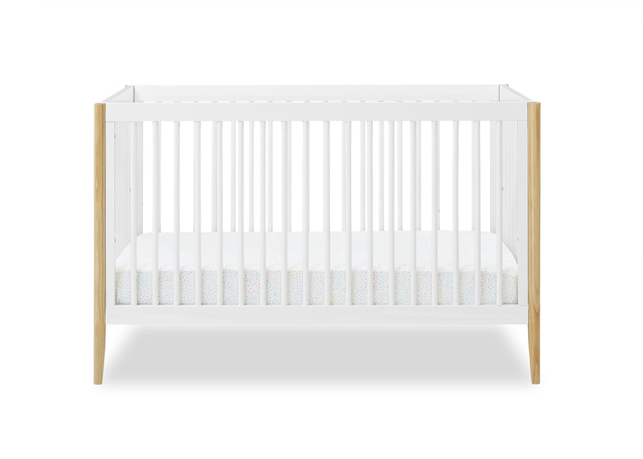 Bianca White with Natural (123) 46-Casey 6-in-1 Convertible Crib