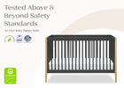 Charcoal Grey with Natural (1410) 8-Casey 6-in-1 Convertible Crib