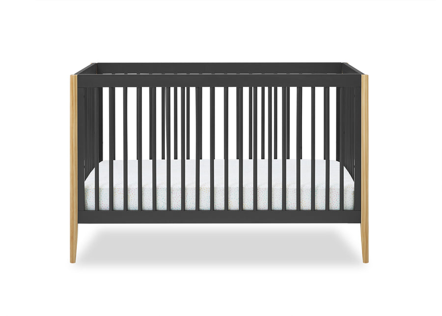 Charcoal Grey with Natural (1410) 9-Casey 6-in-1 Convertible Crib