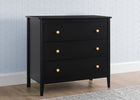 Ebony with Natural (1482) 1-Casey 3 Drawer Dresser with Interlocking Drawers