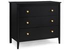 Ebony with Natural (1482) 5-Casey 3 Drawer Dresser with Interlocking Drawers