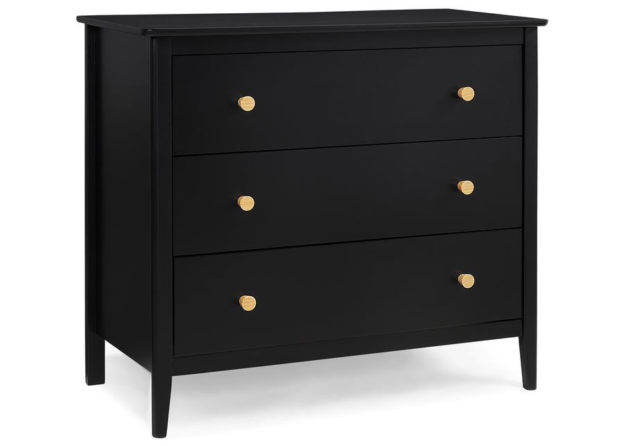 Ebony with Natural (1482) 5-Casey 3 Drawer Dresser with Interlocking Drawers