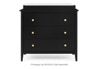 Ebony with Natural (1482) 3-Casey 3 Drawer Dresser with Interlocking Drawers