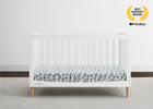 Bianca White with Natural (123) 18-Austin Acrylic 4-in-1 Convertible Crib