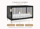 Midnight Grey with Natural (1372) 5-Austin Acrylic 4-in-1 Convertible Crib
