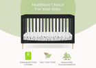 Midnight Grey with Natural (1372) 4-Austin Acrylic 4-in-1 Convertible Crib
