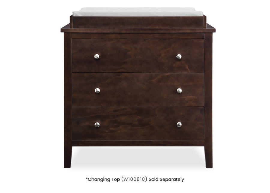 Walnut Espresso (1324) 12-Campbell 3 Drawer Dresser