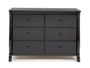 Ebony (0011) 14-Canton / Eclipse 6 Drawer Dresser with Interlocking Drawers