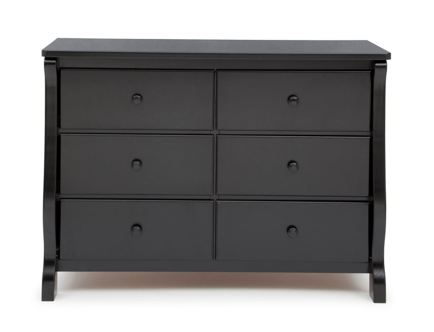 Ebony (0011) 14-Canton / Eclipse 6 Drawer Dresser with Interlocking Drawers