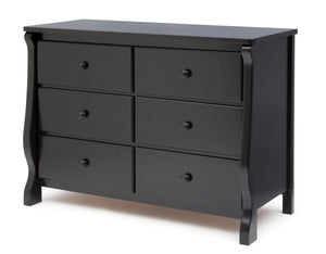 Ebony (0011) 19-Canton / Eclipse 6 Drawer Dresser with Interlocking Drawers
