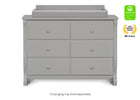 Grey (026) 3-Canton / Eclipse 6 Drawer Dresser with Interlocking Drawers