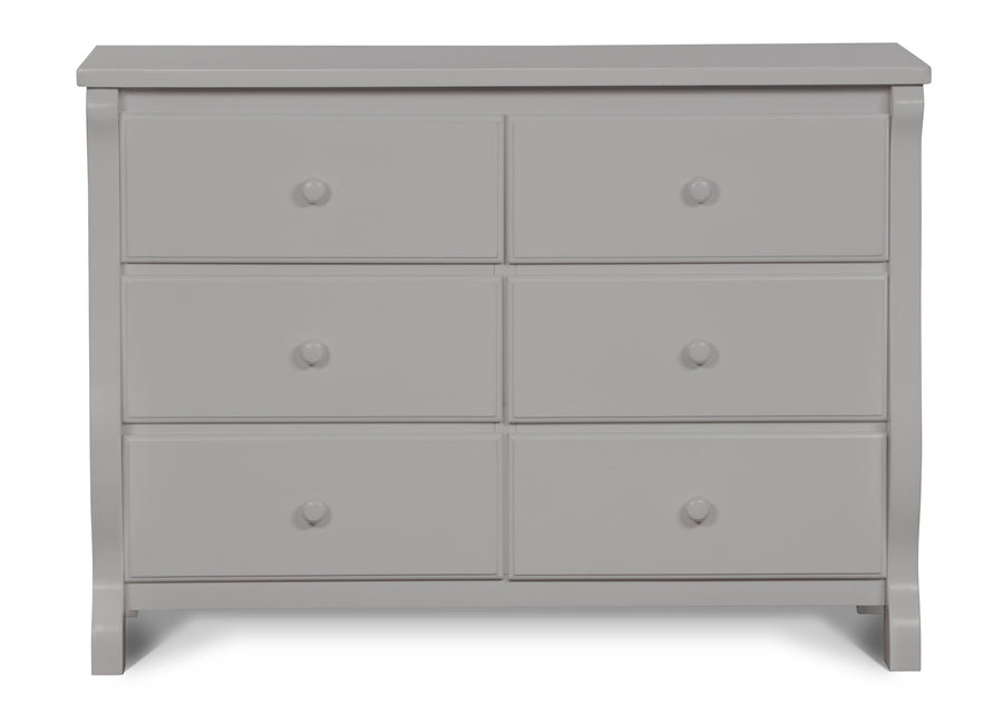 Grey (026) 4-Canton / Eclipse 6 Drawer Dresser with Interlocking Drawers